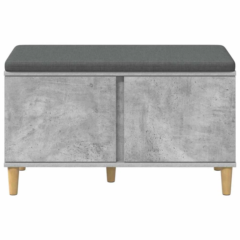 Koridoriaus suolas su pagalve Betono Pilka 80 x 38 x 46 cm