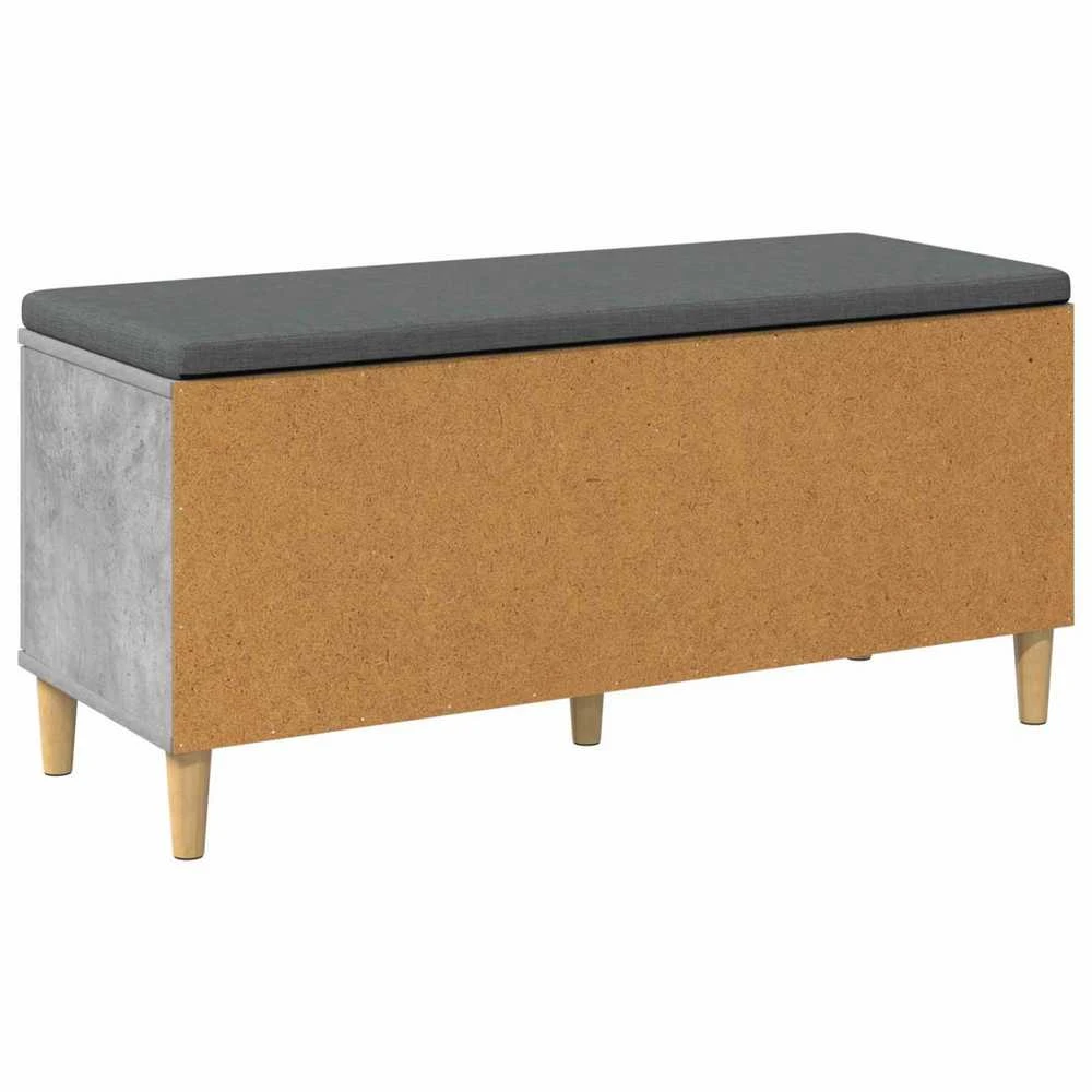 Koridoriaus suolas su pagalve Betono Pilka 100 x 38 x 46 cm