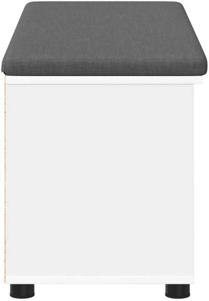 Koridoriaus suolas su pagalve Baltas 100 x 38 x 46 cm