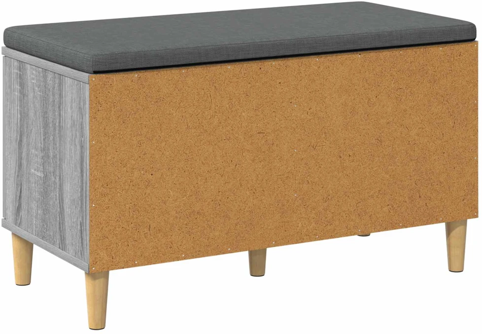 Koridoriaus suolas su pagalve Pilka Sonoma 80 x 38 x 46 cm