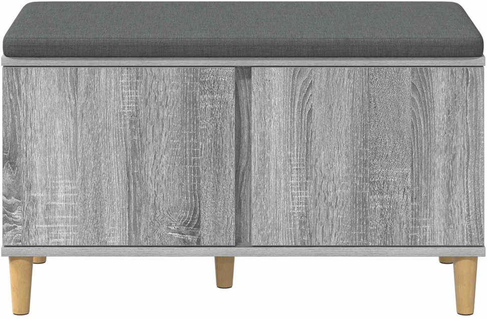 Koridoriaus suolas su pagalve Pilka Sonoma 80 x 38 x 46 cm