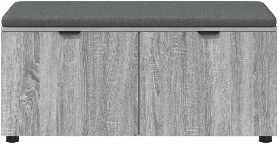 Koridoriaus suolas su pagalve Pilka Sonoma 100 x 38 x 46 cm