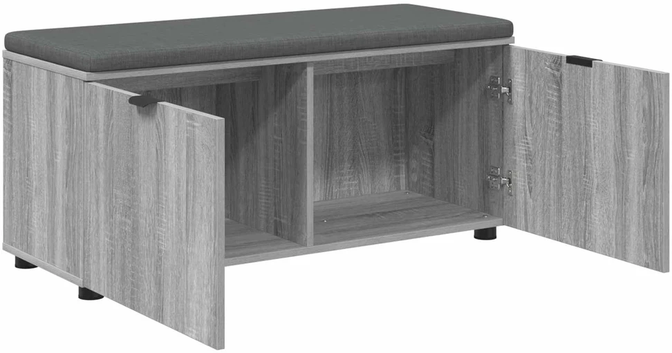 Koridoriaus suolas su pagalve Pilka Sonoma 100 x 38 x 46 cm