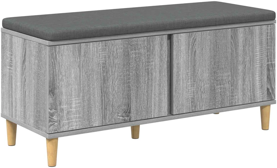 Koridoriaus suolas su pagalve Pilka Sonoma 100 x 38 x 46 cm
