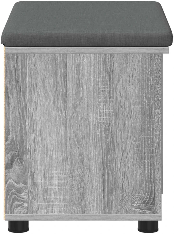 Koridoriaus suolas su pagalve Pilka Sonoma 60 x 38 x 46 cm