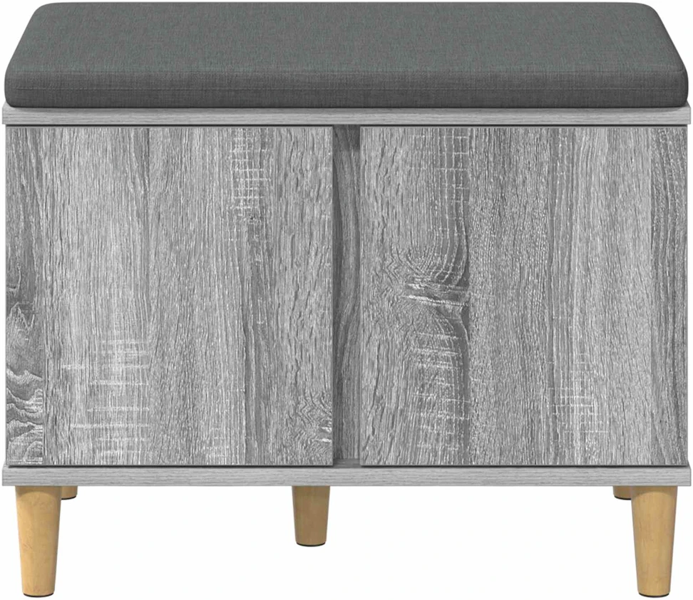Koridoriaus suolas su pagalve Pilka Sonoma 60 x 38 x 46 cm