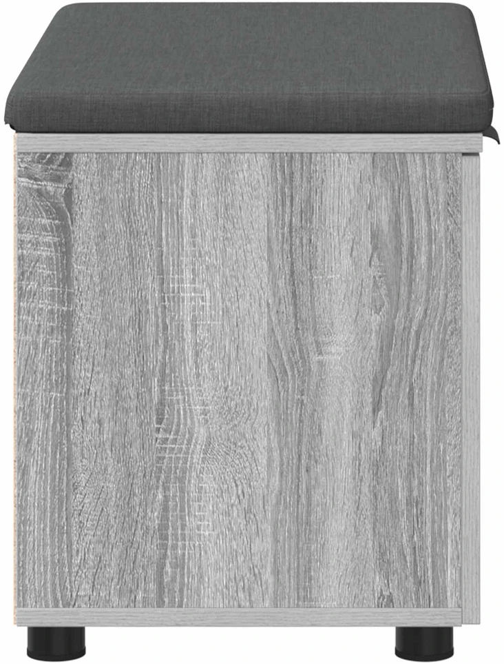 Koridoriaus suolas su pagalve Pilka Sonoma 60 x 38 x 46 cm