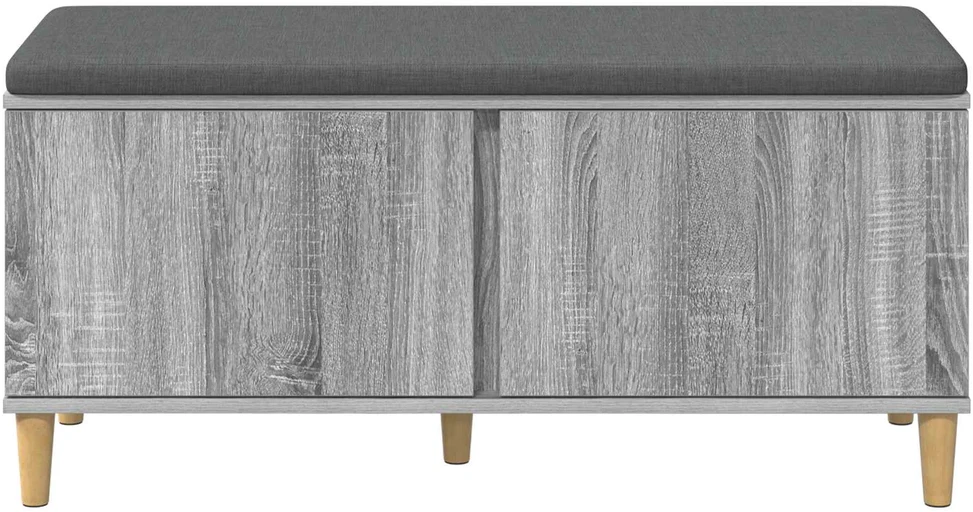 Koridoriaus suolas su pagalve Pilka Sonoma 100 x 38 x 46 cm