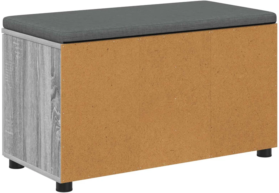 Koridoriaus suolas su pagalve Pilka Sonoma 80 x 38 x 46 cm