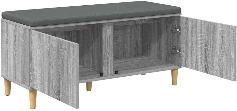 Koridoriaus suolas su pagalve Pilka Sonoma 100 x 38 x 46 cm