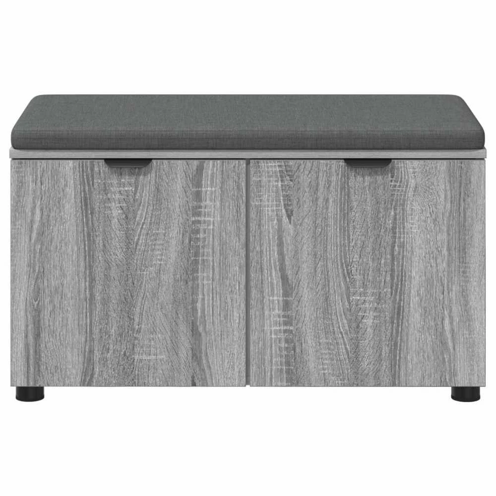 Koridoriaus suolas su pagalve Pilka Sonoma 80 x 38 x 46 cm