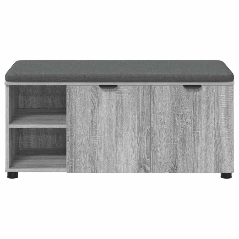 Koridoriaus suolas su pagalve Pilka Sonoma 100 x 38 x 46 cm