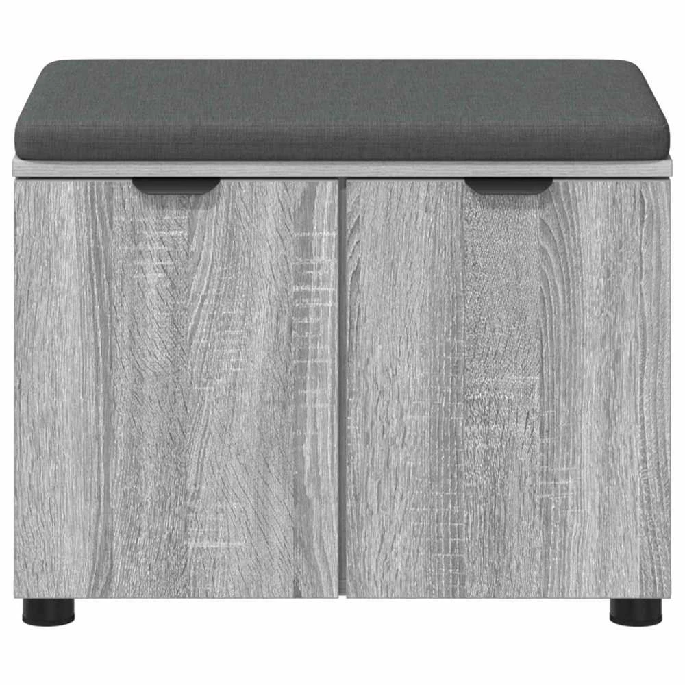Koridoriaus suolas su pagalve Pilka Sonoma 60 x 38 x 46 cm