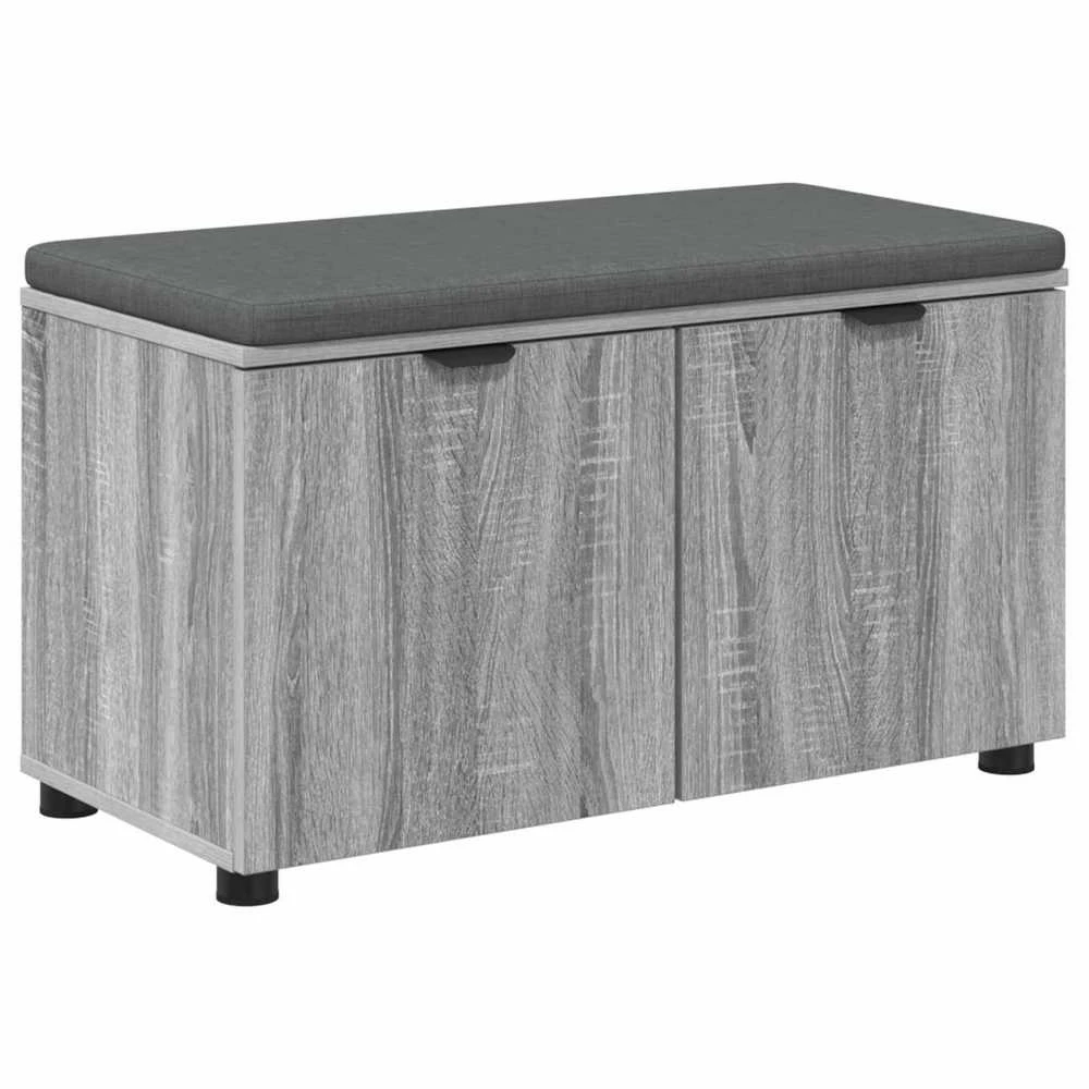 Koridoriaus suolas su pagalve Pilka Sonoma 80 x 38 x 46 cm