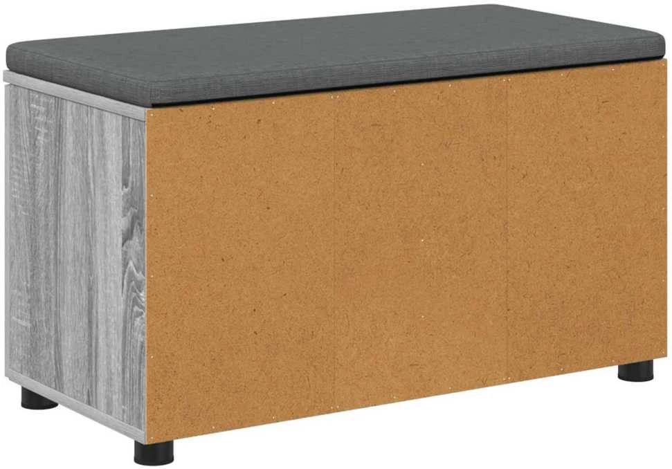 Koridoriaus suolas su pagalve Pilka Sonoma 80 x 38 x 46 cm