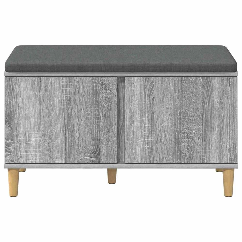 Koridoriaus suolas su pagalve Pilka Sonoma 80 x 38 x 46 cm