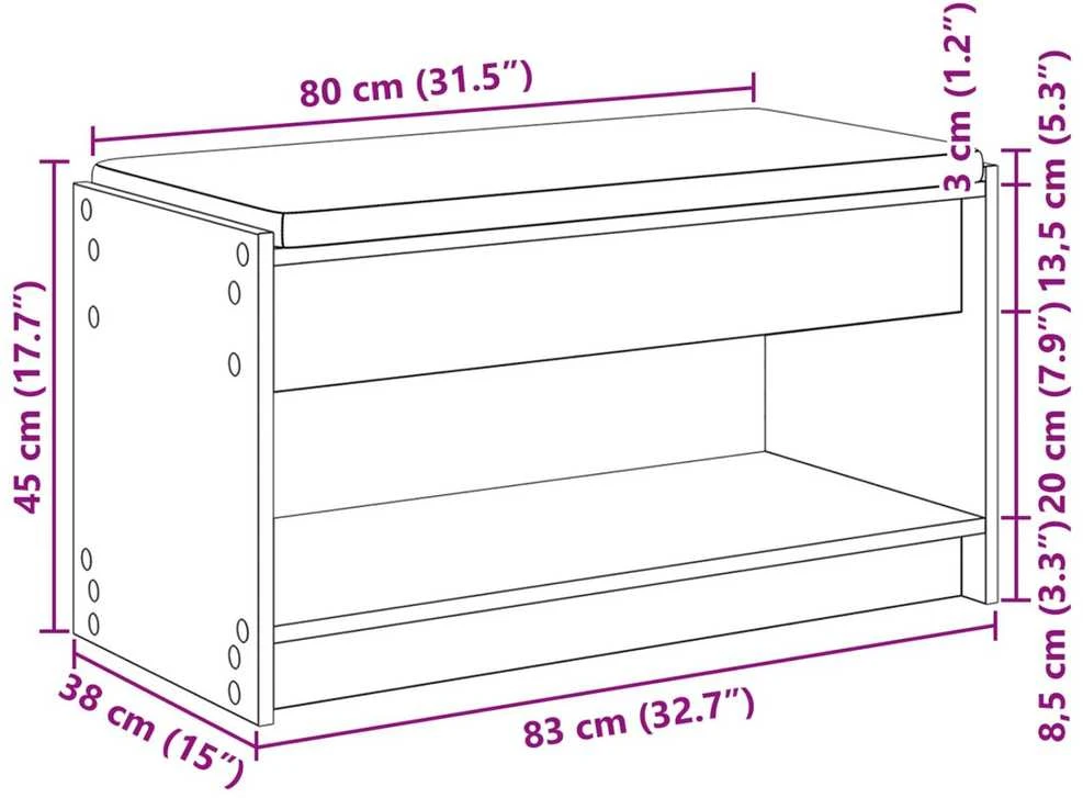 Koridoriaus suolas Senas medis 83 x 38 x 45 cm