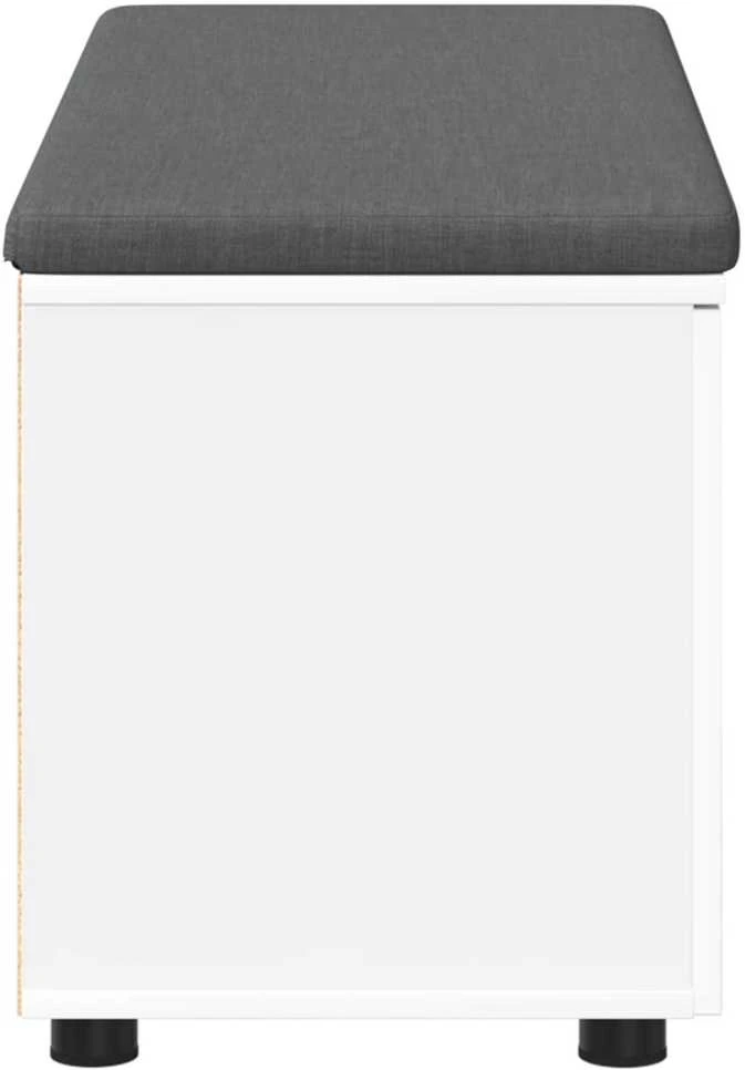 Koridoriaus suolas su pagalve Baltas 100 x 38 x 46 cm