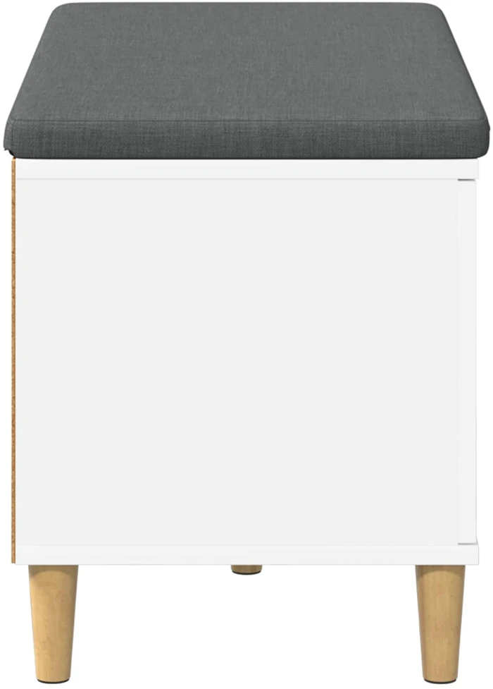Koridoriaus suolas su pagalve su durimis Baltas 80 x 38 x 46 cm