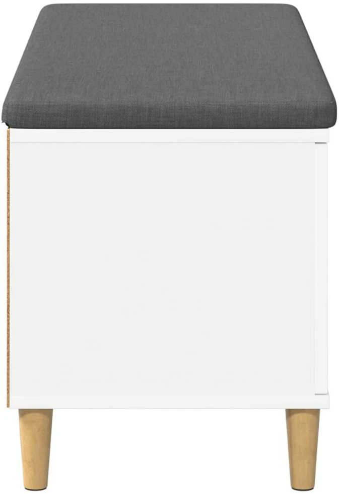 Koridoriaus suolas su pagalve Baltas 100 x 38 x 46 cm
