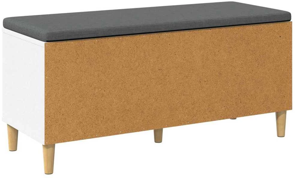 Koridoriaus suolas su pagalve Baltas 100 x 38 x 46 cm
