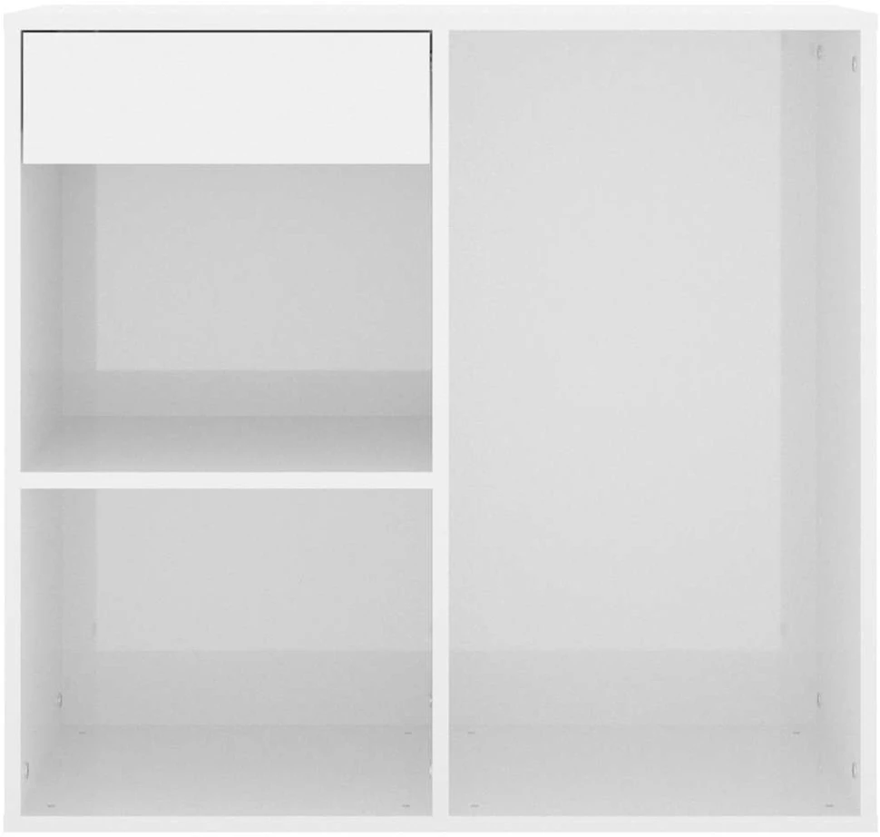 Kosmetikos spintelė, balta, 80x40x75cm, mediena, blizgi