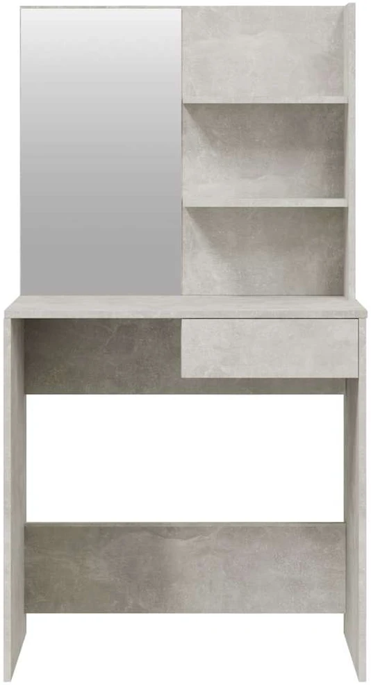 Kosmetinio staliuko komplektas, betono pilkas, 74,5x40x141cm