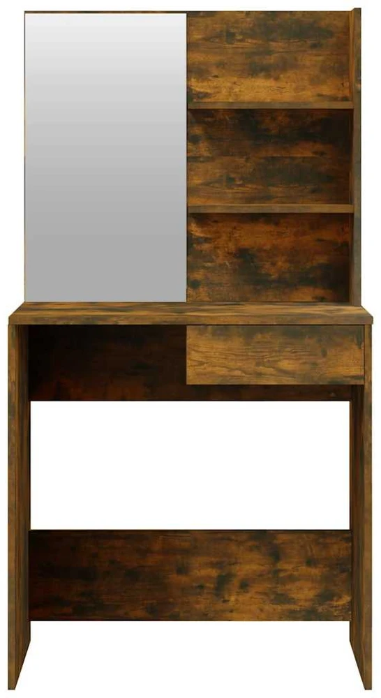 Kosmetinio staliuko komplektas, dūminio ąžuolo, 74,5x40x141cm