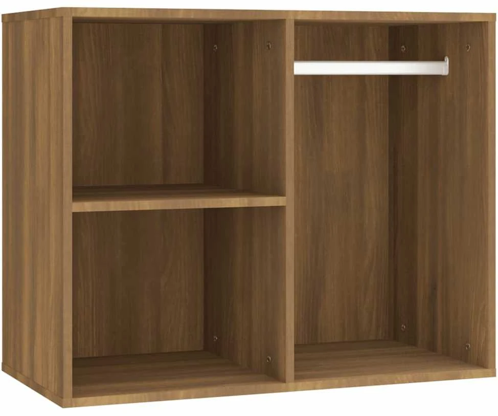 Kosmetinio staliuko komplektas su LED, rudas ąžuolo, mediena