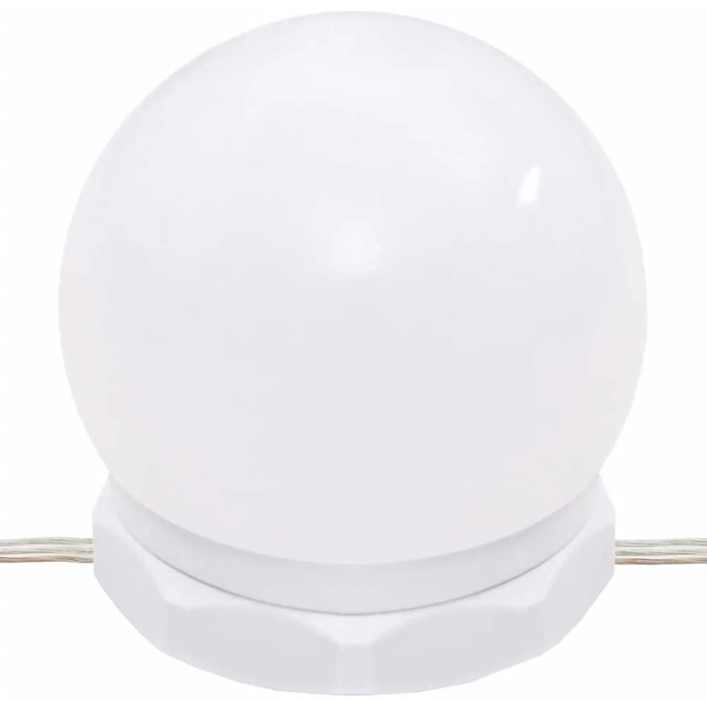 Kosmetinio staliuko komplektas su LED, rudas ąžuolo, mediena