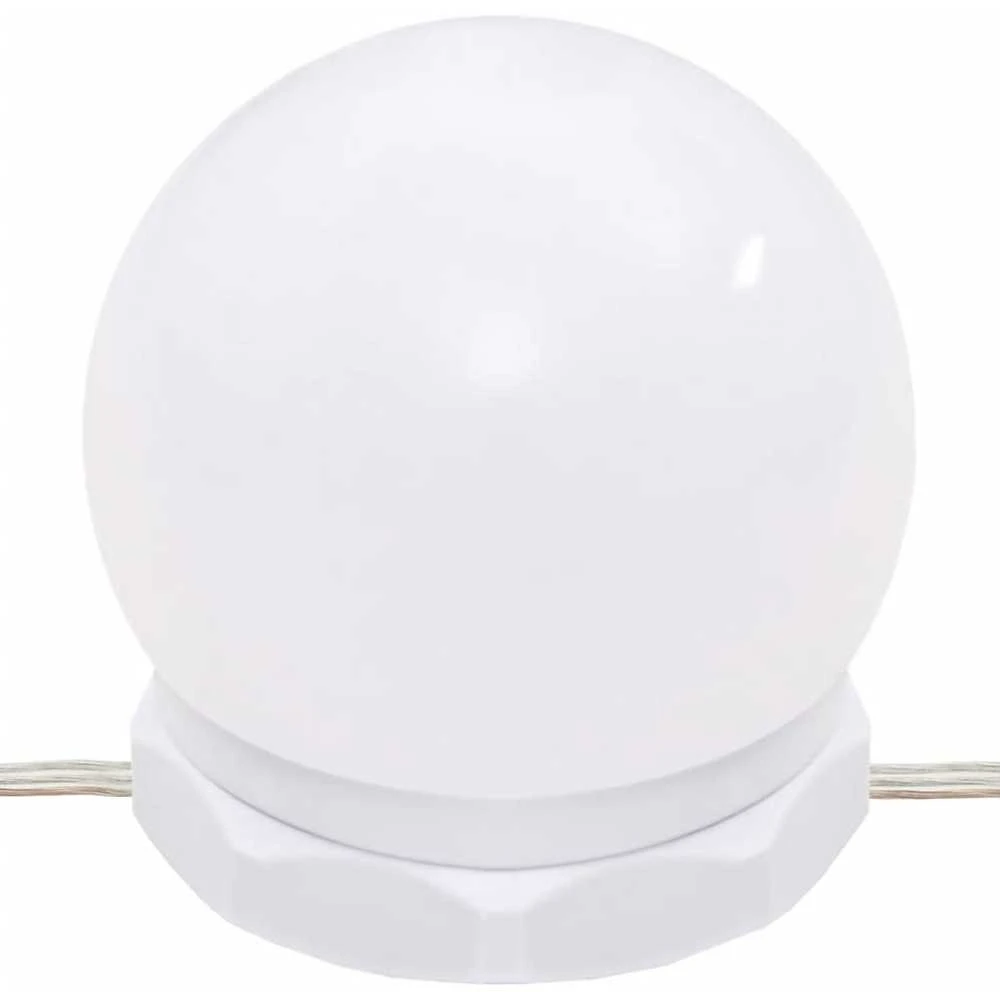 Kosmetinio staliuko komplektas su LED, rudas ąžuolo, mediena