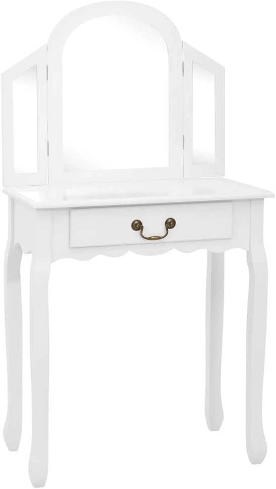 Kosmetinis staliukas, baltas, 65x36x128cm, paulovnija ir MDF