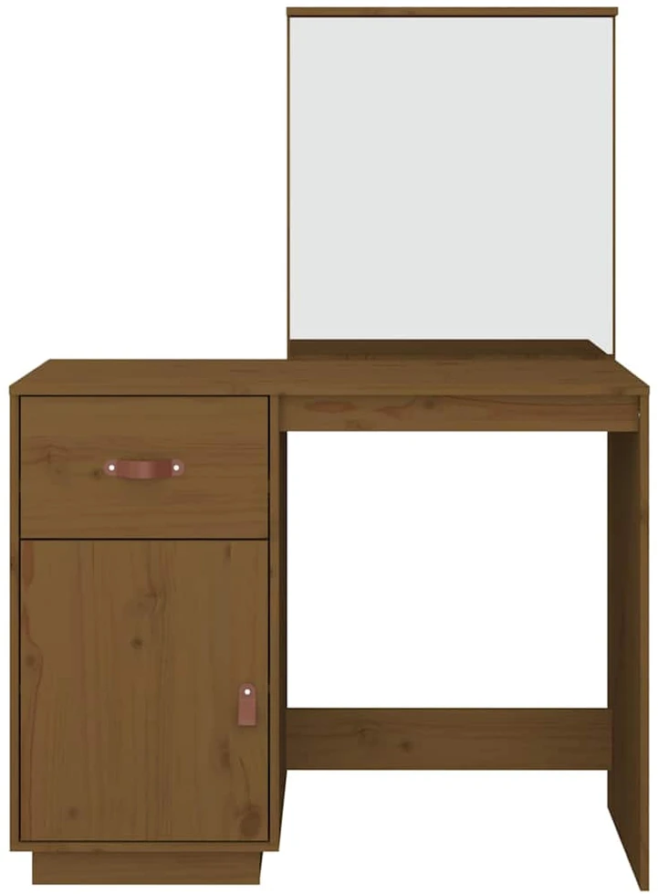 Kosmetinis staliukas, medaus rudas, 95x50x134cm, pušies masyvas