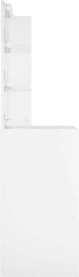 Kosmetinis staliukas su LED apšvietimu, baltas, 60x40x140cm