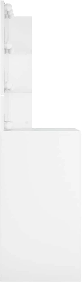 Kosmetinis staliukas su LED apšvietimu, baltas, 60x40x140cm