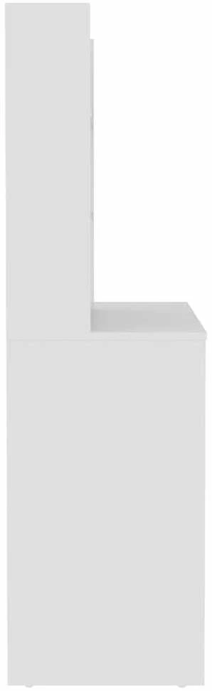 Kosmetinis staliukas su LED, baltas, 100x40x135cm, MDF