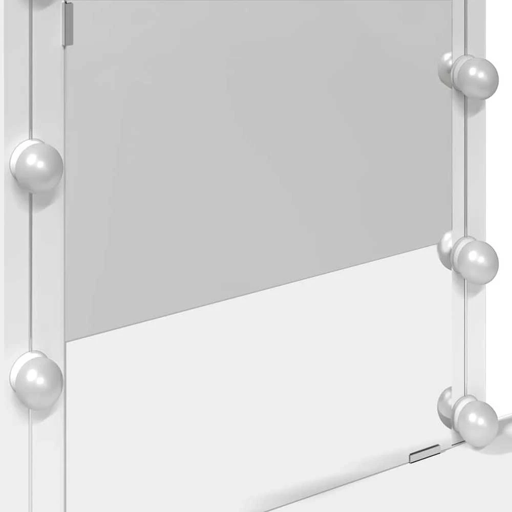 Kosmetinis staliukas su LED, baltos spalvos, 100x40x130cm