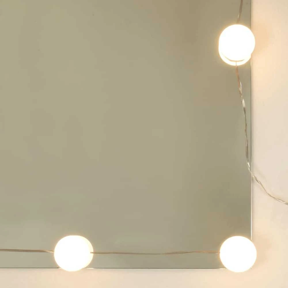 Kosmetinis staliukas su LED, dūminio ąžuolo, 100x40x130cm
