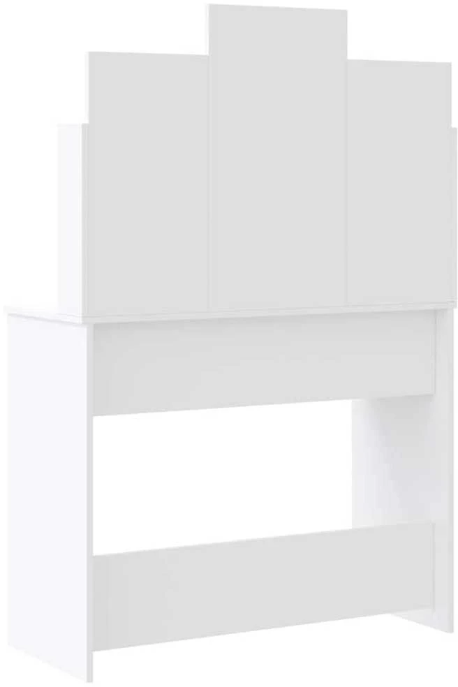 Kosmetinis staliukas su LED lemputėmis, baltas, 96x40x142cm