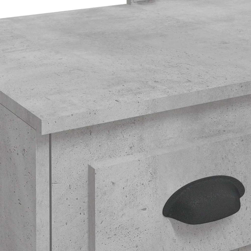 Kosmetinis staliukas su LED lemputėmis, betono, 90x42x132,5cm