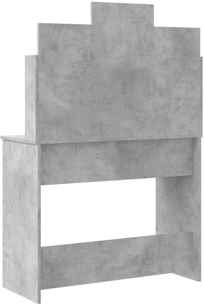 Kosmetinis staliukas su LED lemputėmis, betono, 96x40x142cm