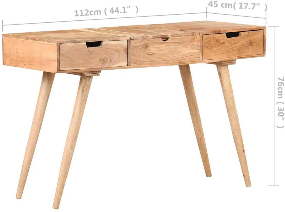 Kosmetinis staliukas su veidrodžiu, 112x45x76cm, akacija