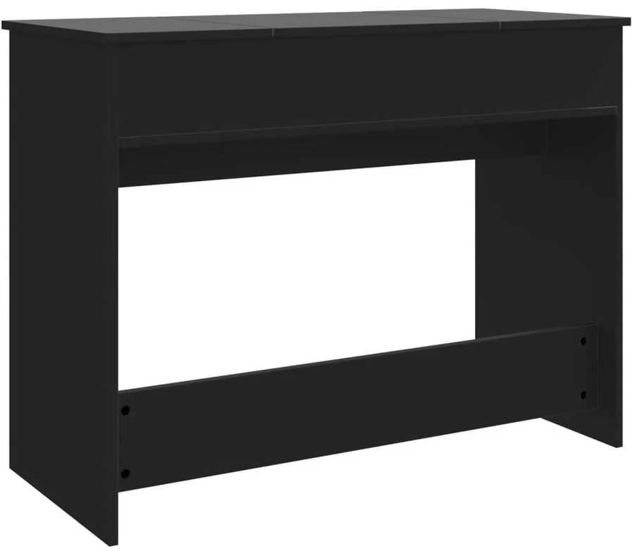 Kosmetinis staliukas su veidrodžiu, juodas, 100x45x76cm