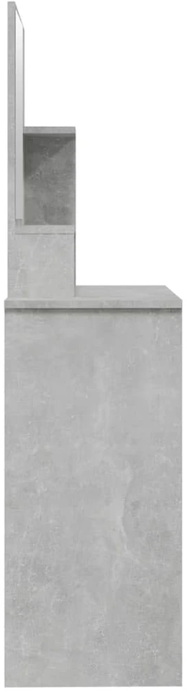 Kosmetinis staliukas su veidrodžiu, pilkas, 86,5x35x136cm