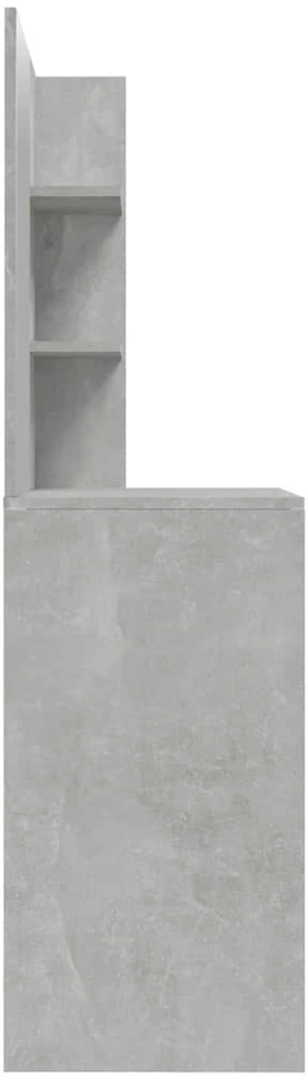 Kosmetinis staliukas su veidrodžiu, pilkas, 74,5x40x141cm