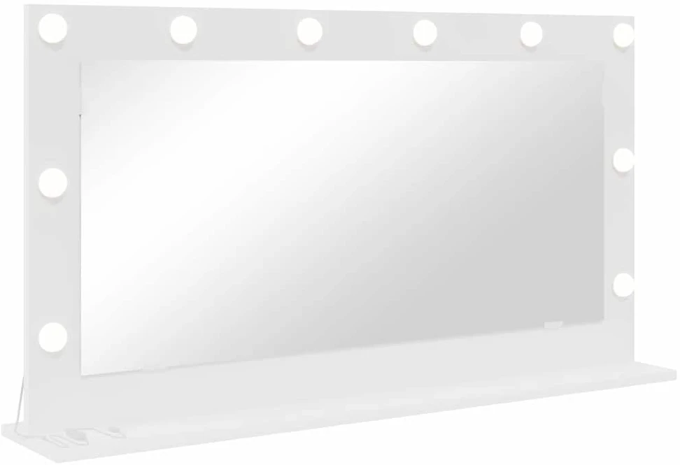 Kosmetinis veidrodis Balta 100 x 55 x 18 cm Stačiakampio