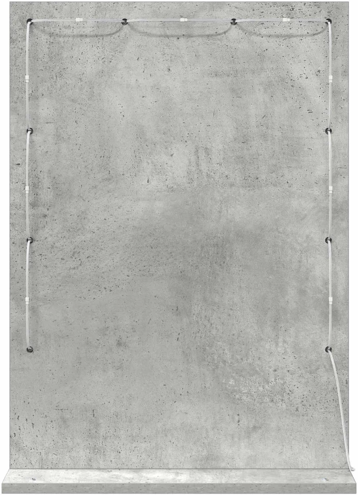 Kosmetinis veidrodis Betono pilka 70 x 50 x 18 cm Stačiakampio