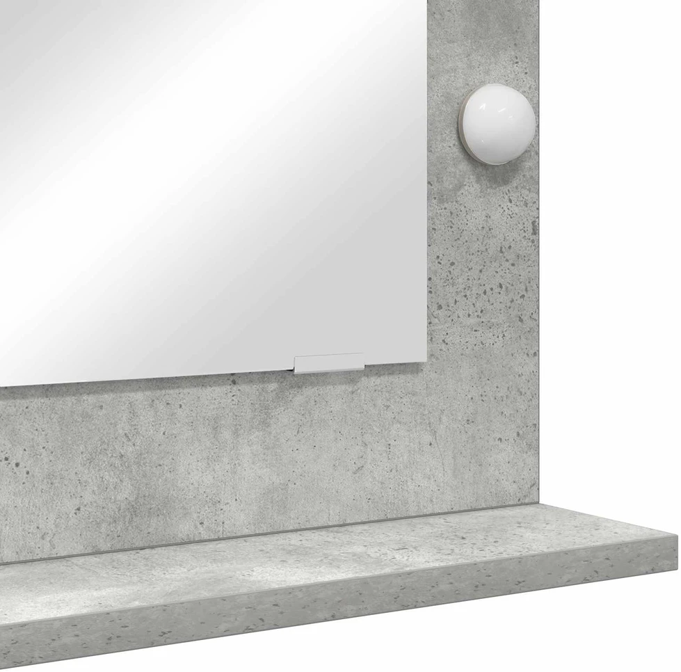 Kosmetinis veidrodis Betono pilka 70 x 50 x 18 cm Stačiakampio