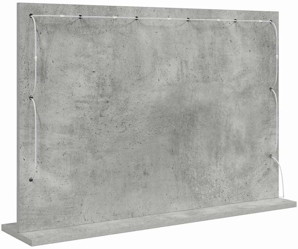 Kosmetinis veidrodis Betono pilka 80 x 55 x 18 cm Stačiakampio