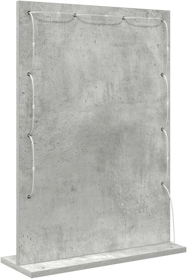 Kosmetinis veidrodis Betono pilka 70 x 50 x 18 cm Stačiakampio